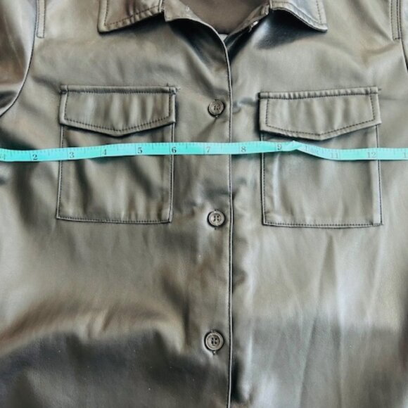 Calvin Klein Black Belted Leather Dress - Picture 9 of 11